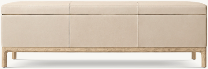 Padua Leather End-of-Bed Storage Bench