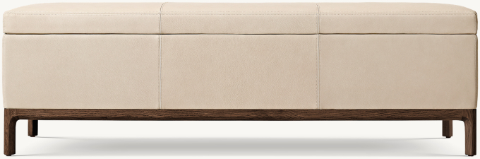 Padua Leather End-of-Bed Storage Bench