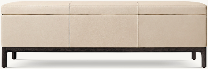 Padua Leather End-of-Bed Storage Bench