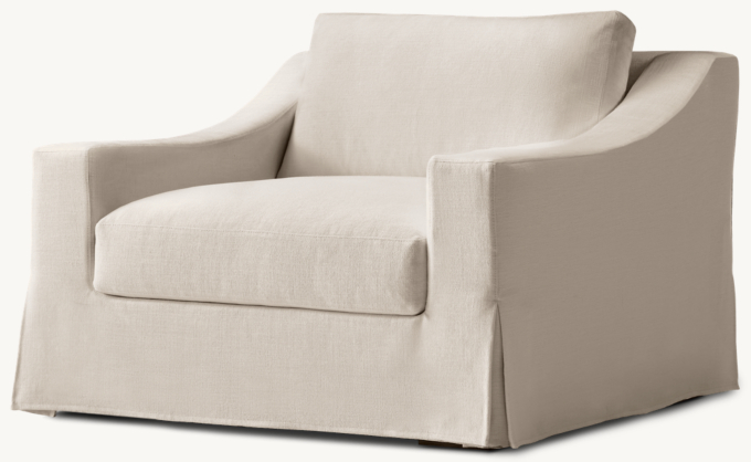 Modena Slipcovered Slope Arm Chair