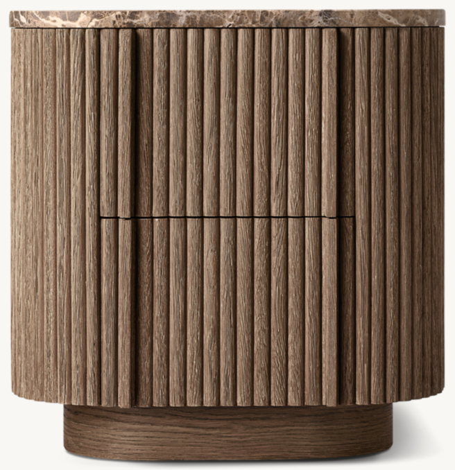 Mulholland Emperador Closed Bedside Table