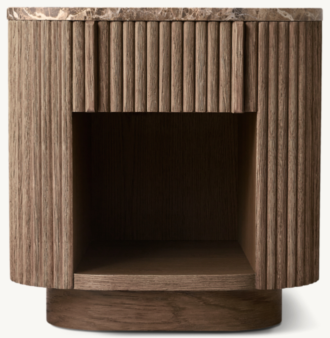 Mulholland Emperador Open Bedside Table