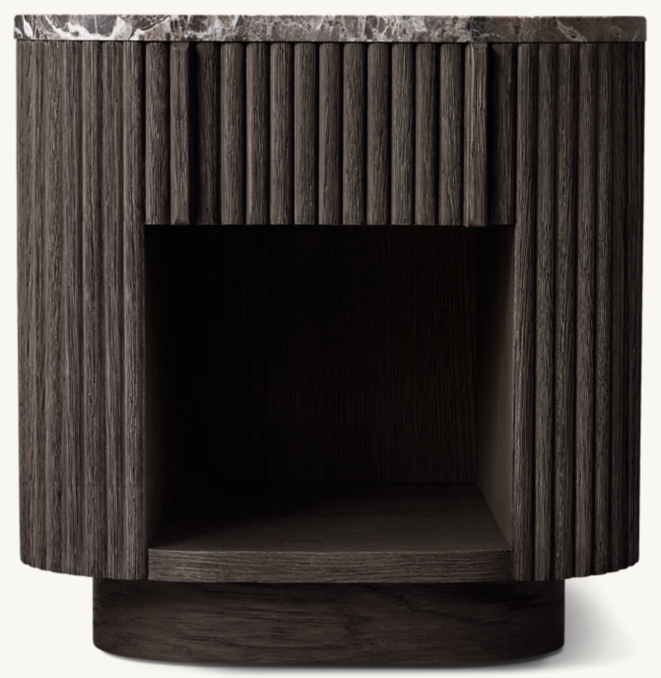 Mulholland Emperador Open Bedside Table