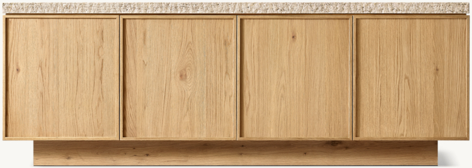 Shown in Light Oak/Classico Travertine.