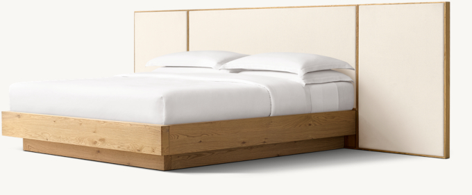 Lumi Fabric Extended Panel Bed