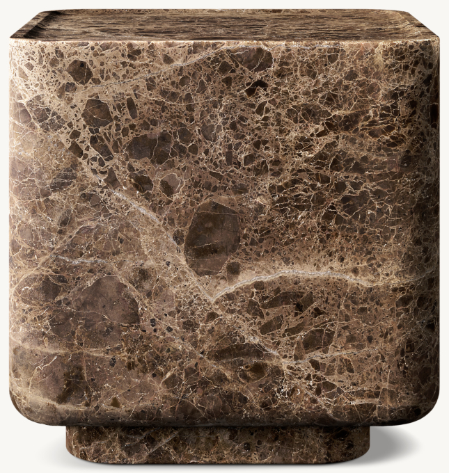 Vitolo Carved Square Side Table