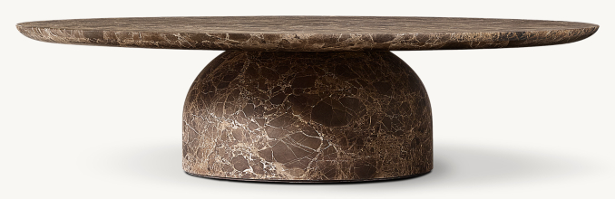 Cupola Carved Round Coffee Table