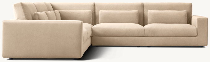 Original Lugano Left-Arm L-Sectional with Modular Corner
