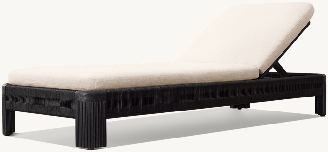 Striata Teak Adjustable Chaise
