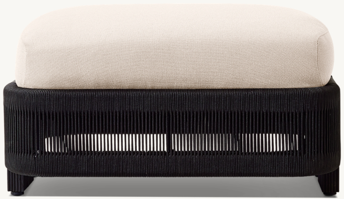 Striata Teak Ottoman