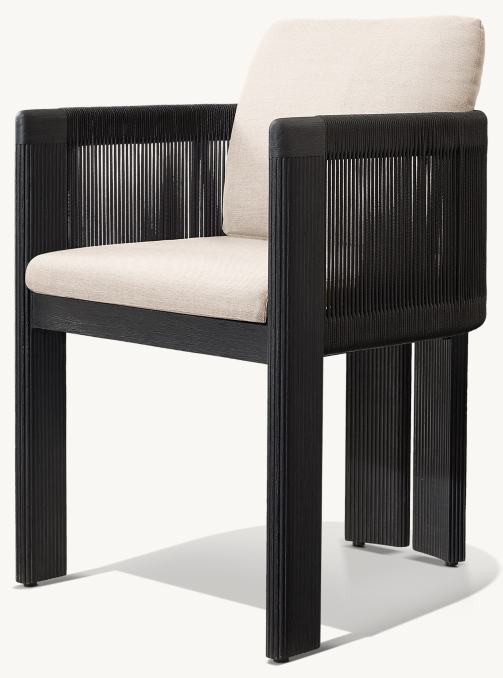 Striata Teak Dining Armchair