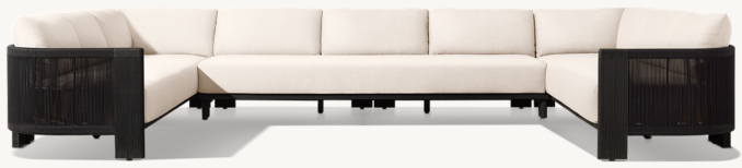 Striata Teak Customizable Sectional