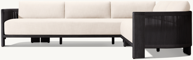 Striata Teak Right-Arm L-Sectional