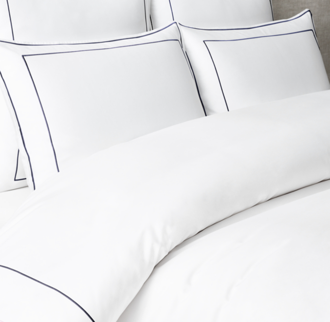 Front view of Italian Framed Sateen Duvet  