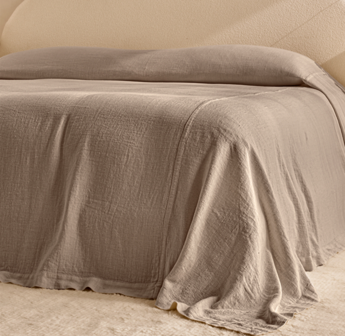 Washed Linen Bed Cover