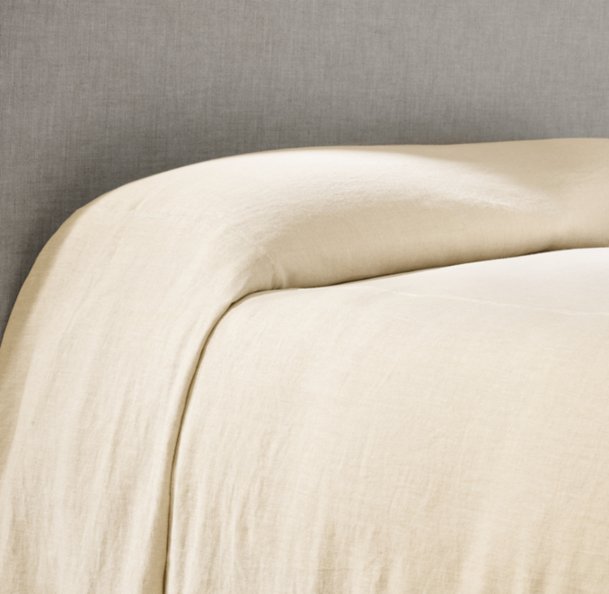 Washed Linen Bed Cover