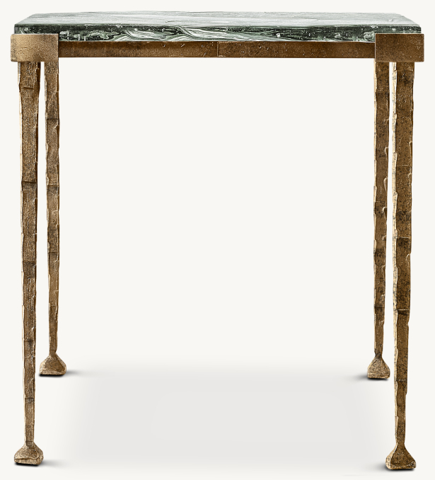 18" side table shown in Antiqued Brass.