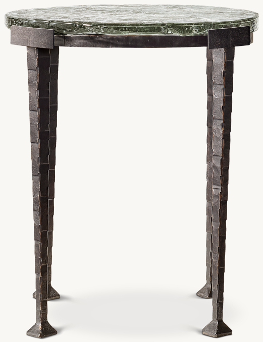 18" side table shown in Antiqued Bronze.