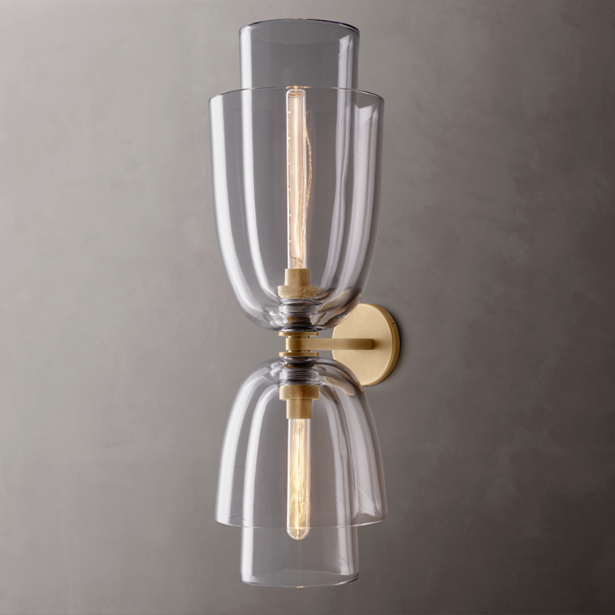 Blom Clear Glass Cloche Grand Sconce