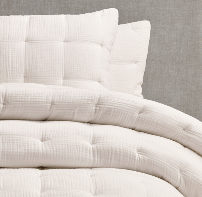 Organic Cotton Gauze Tufted Quilt
