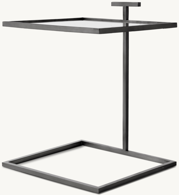 1930s Martini Glass Square Side Table