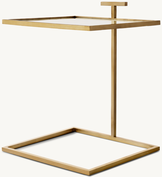 18" side table shown in Antique Brass.