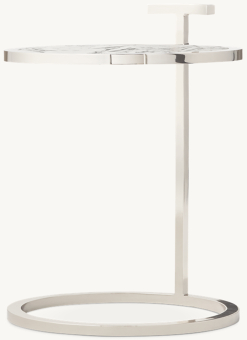 1930s Martini Stone Round Side Table
