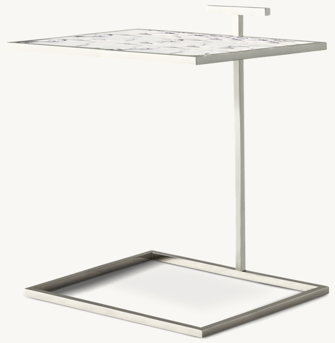 1930s Martini Stone Square Side Table