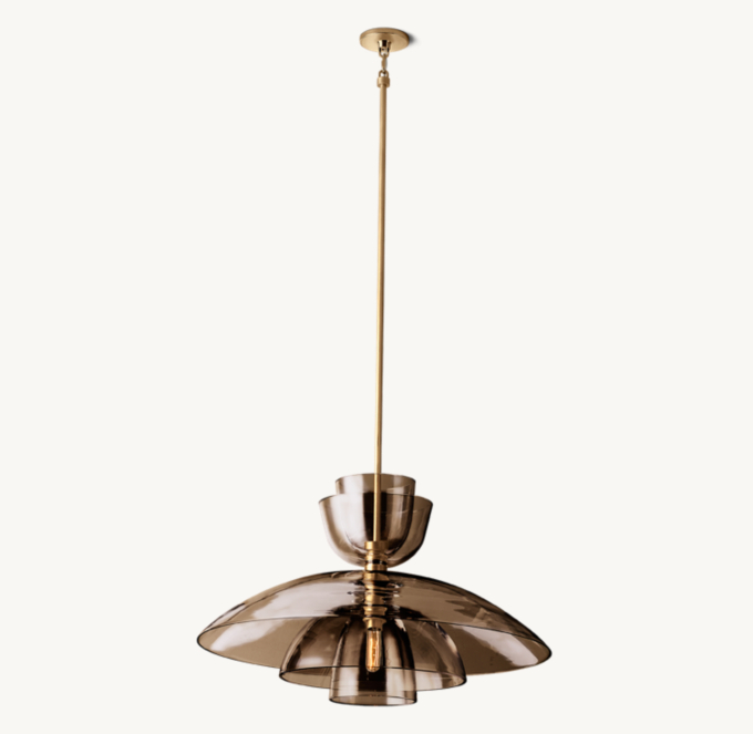 Blom Amber Glass Cloche Grand Pendant