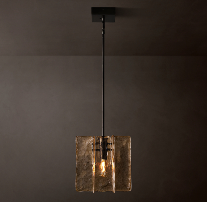 Lattice Smoke Glass Pendant