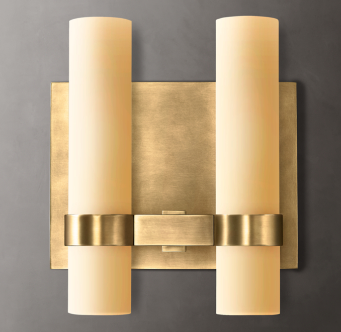 Ravelle Milk Glass Double Sconce