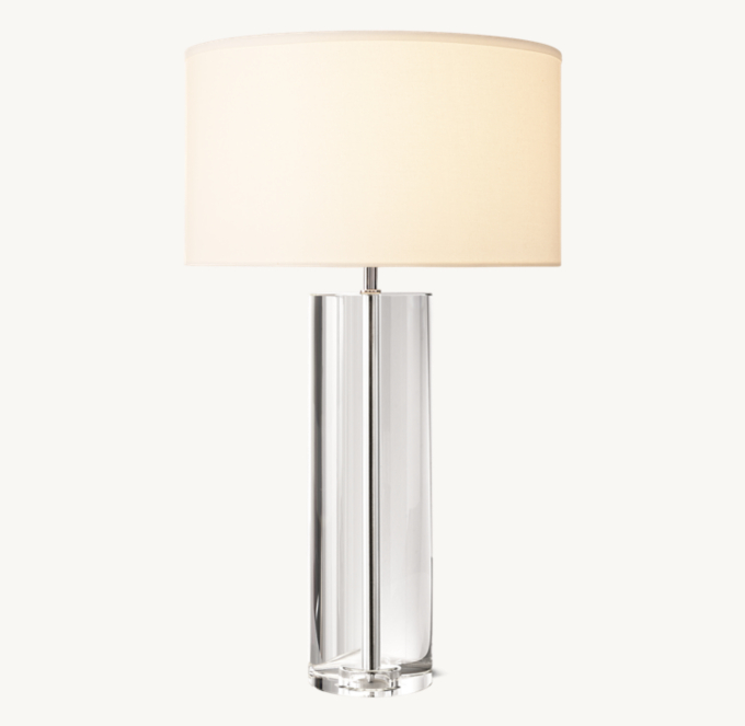 Sarezzo Crystal Cylindrical Table Lamp