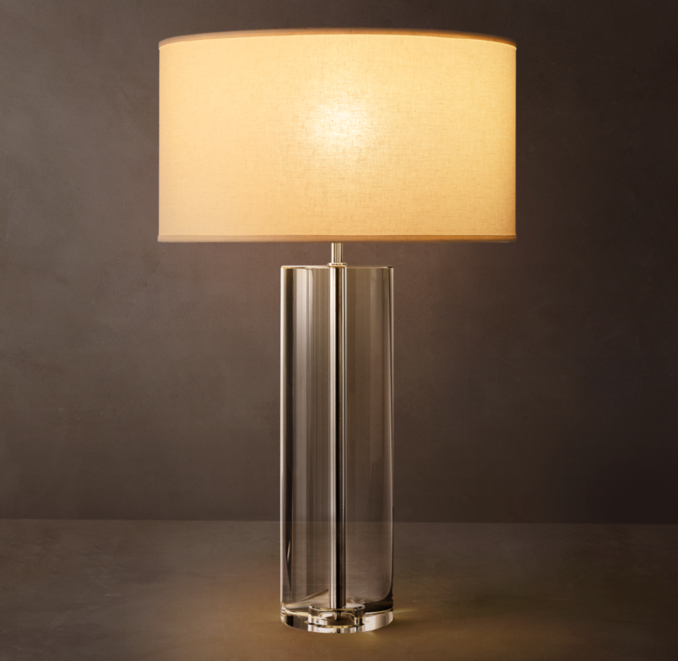 Sarezzo Crystal Cylindrical Table Lamp