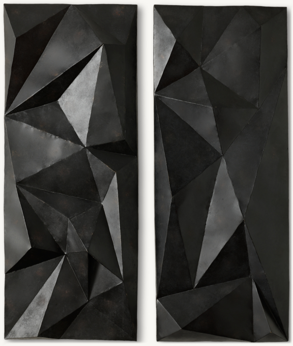 Brutalist Iron Wall Sculpture 