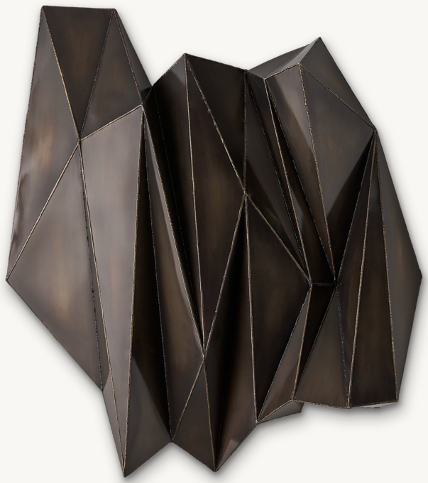 Faceted Metal Wall Sculpture