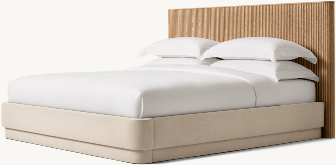 Mulholland Panel Bed with Fabric Base