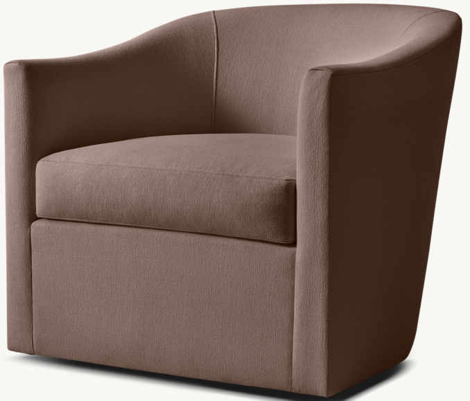Oliver Barrelback Slope Arm Swivel Chair