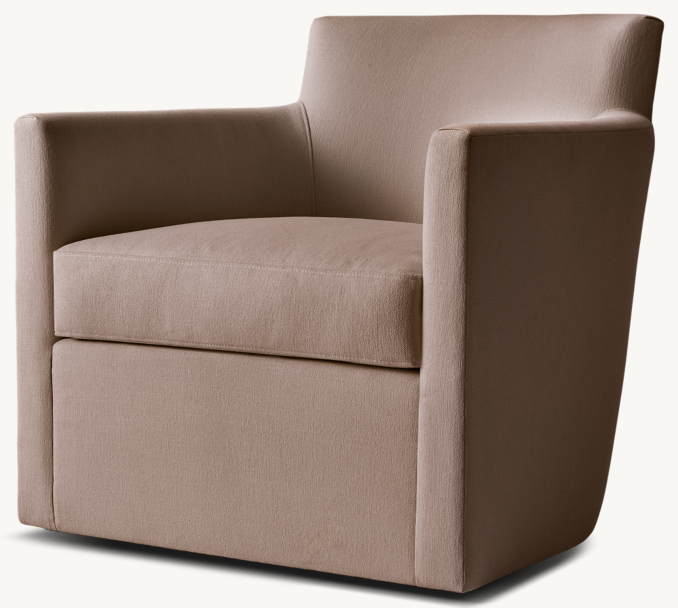 Oliver Barrelback Track Arm Swivel Chair