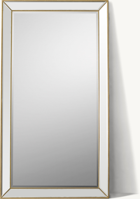 Front view of Venetian Beaded Floor Mirror 