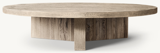 Drifted Reclaimed Oak Round Coffee Table