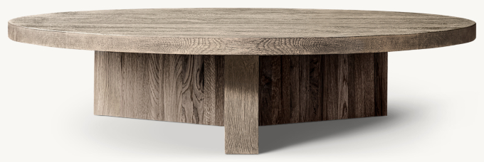 Drifted Reclaimed Oak Round Coffee Table