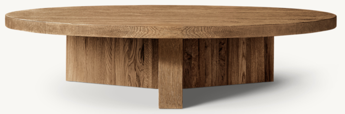 Drifted Reclaimed Oak Round Coffee Table