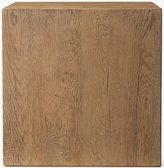 Drifted Reclaimed Oak Plinth Square Side Table