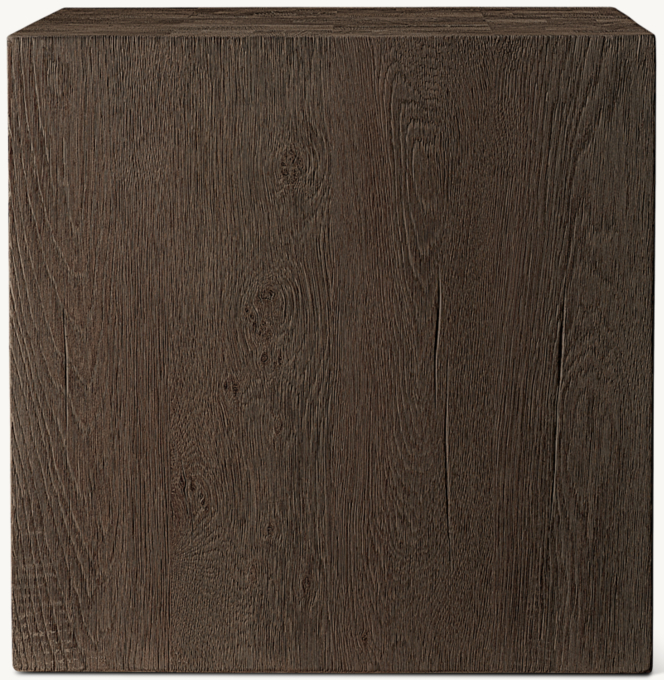 Drifted Reclaimed Oak Plinth Square Side Table
