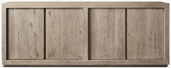 Drifted Reclaimed Oak 4-door Sideboard