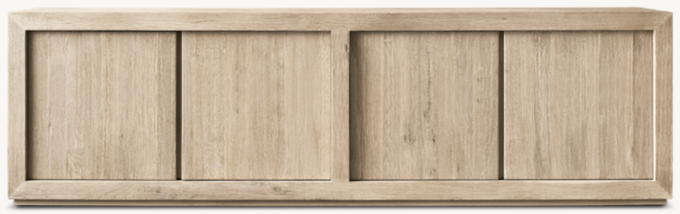 Drifted Reclaimed Oak 4-door Media Console