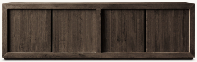 Drifted Reclaimed Oak 4-door Media Console
