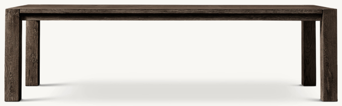 Drifted Reclaimed Oak Parsons Rectangular Dining Table