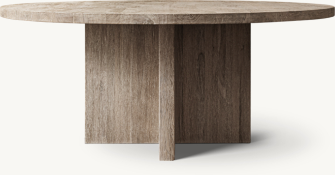 Drifted Reclaimed Oak Round Dining Table