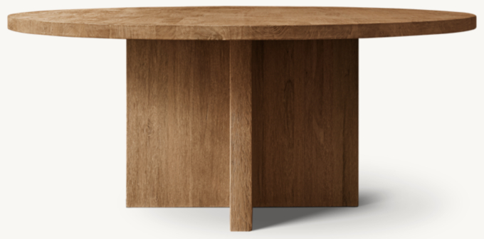 Drifted Reclaimed Oak Round Dining Table